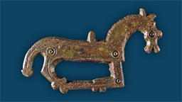 Pferdchenfibel aus Bronze; Fundort Haus Meraner, St. Michael-Eppan; Frühmittelalter; ©Amt für Bodendenkmäler